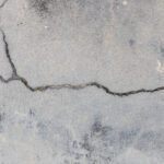Crack on cement floor.