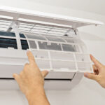 Changing the Filter in the Air Conditioning The Concept of Safe and Healthy Housing