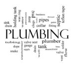 Plumbing Word Cloud Concept in black and white with great terms such as pipes, fitting, plumber and more.